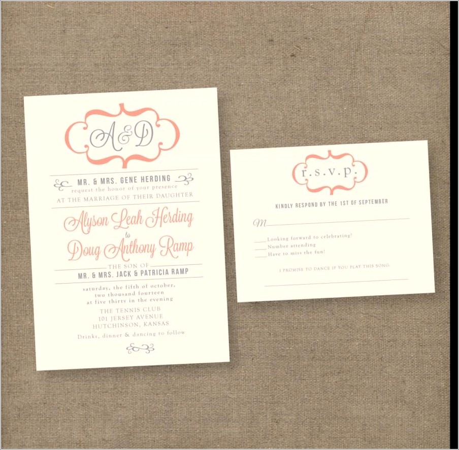 Elegant Vintage Wedding Invitations