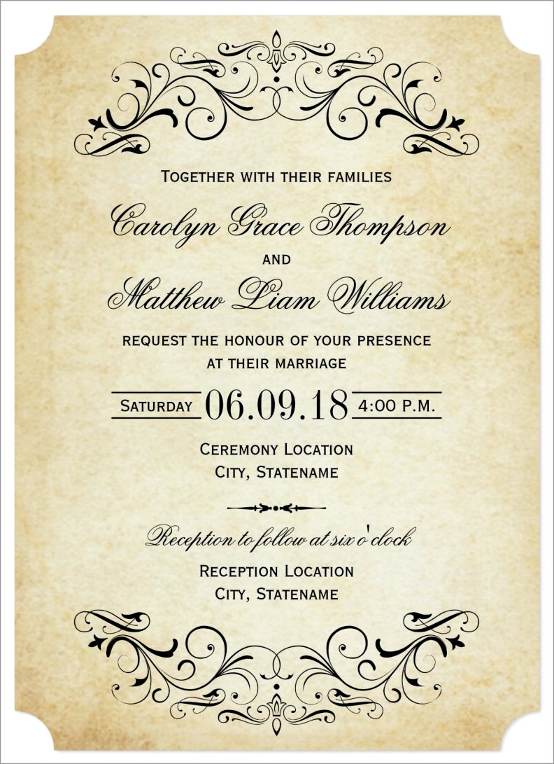 Elegant Wedding Invitations Templates