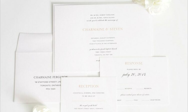 Elegant Wedding Invitations With Photo