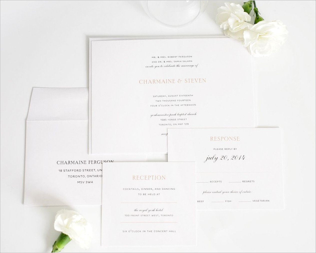 Elegant Wedding Invitations With Photo