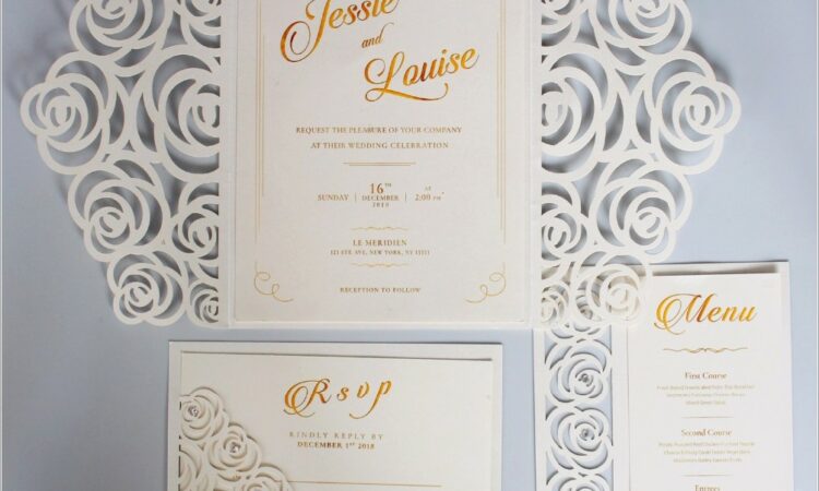 Elegant White Wedding Invitations