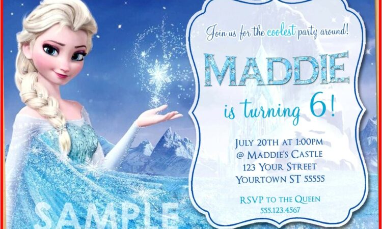 Elsa Birthday Invitations Free