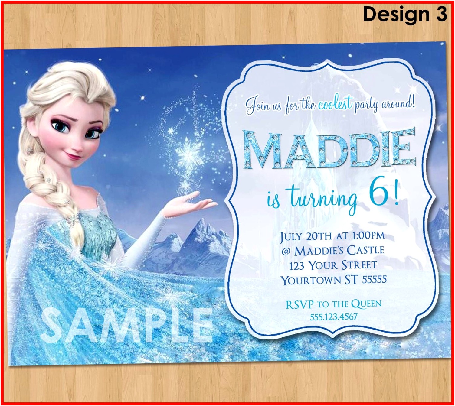 Elsa Birthday Invitations Free