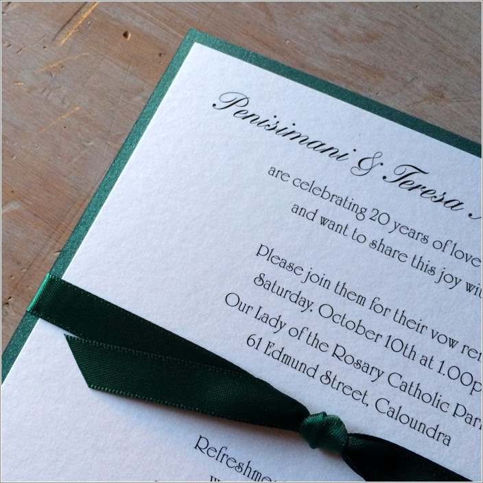 Emerald Wedding Anniversary Invitations