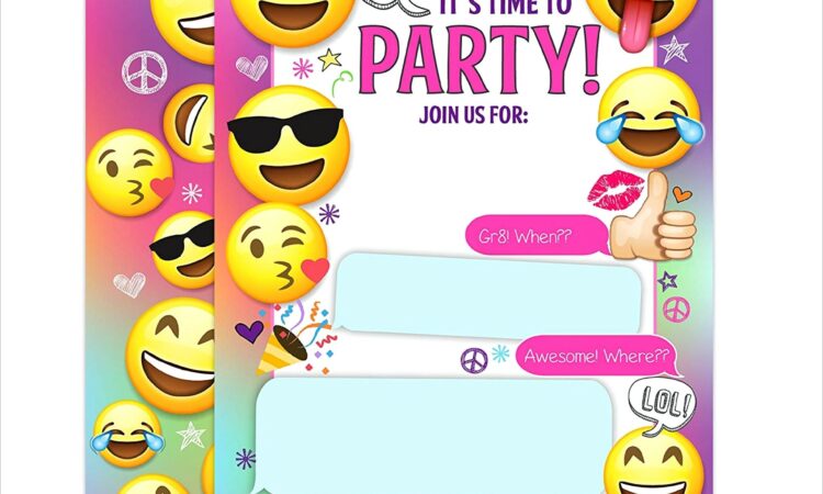 Emoji Birthday Invitation Template Free