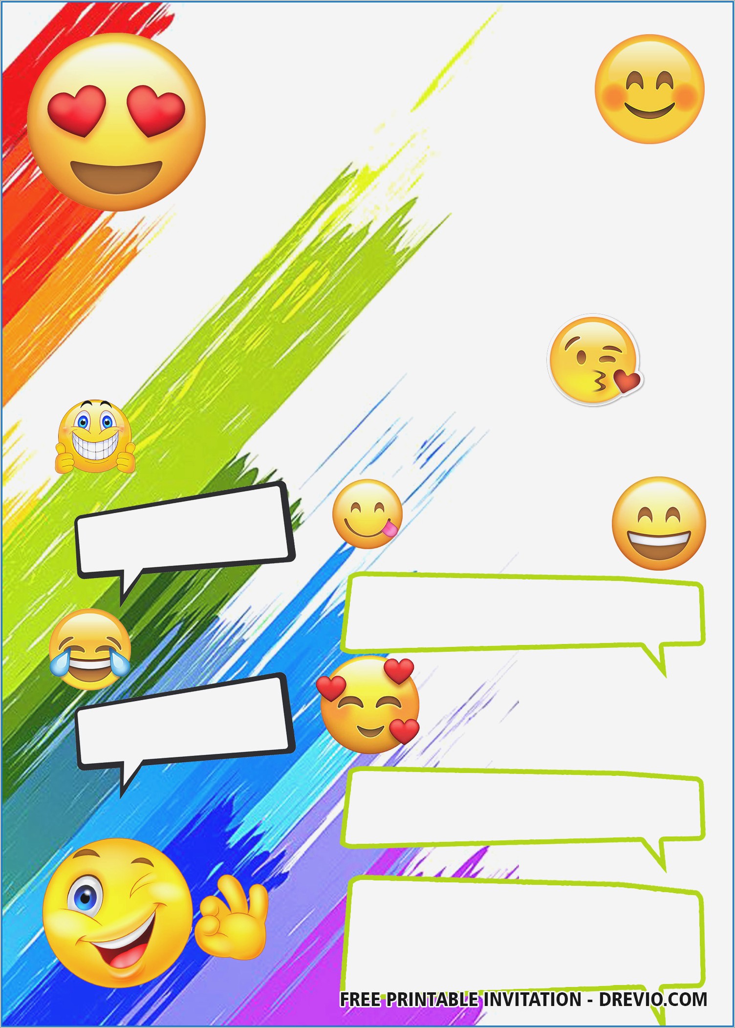 Emoji Birthday Invitation Template