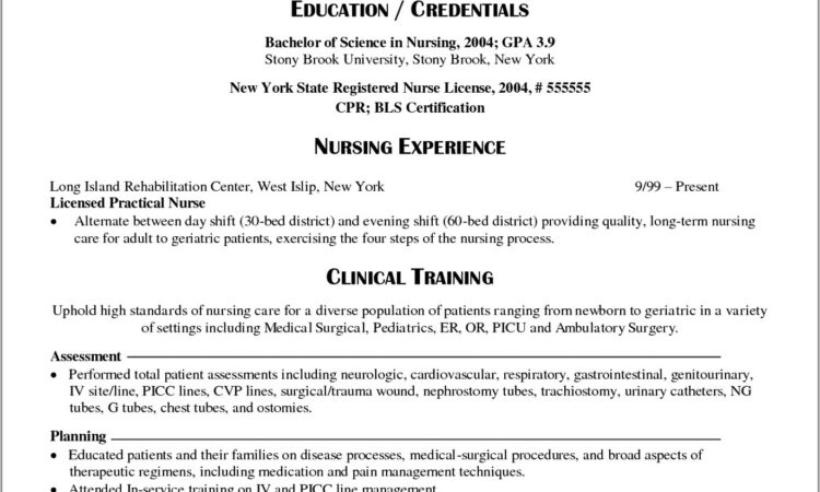 Er Nurse Resume Templates Free