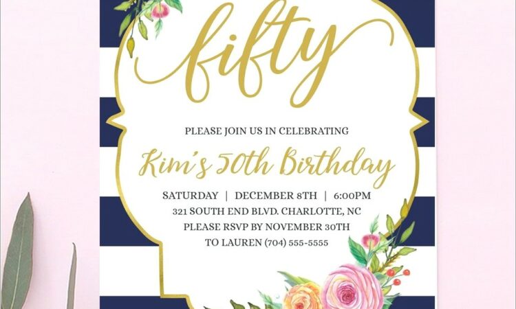 Etsy 50th Birthday Invitations