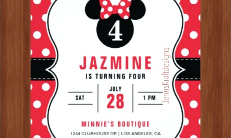 Etsy Mickey Mouse Birthday Invitations