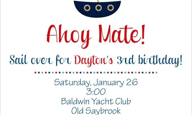 Etsy Nautical Birthday Invitations