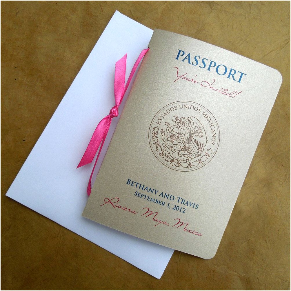 Etsy Passport Wedding Invitations