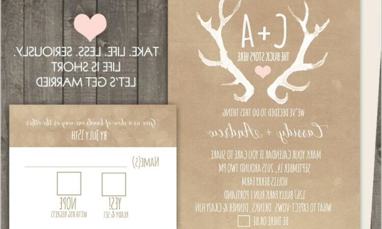 Etsy Rustic Wedding Invitations