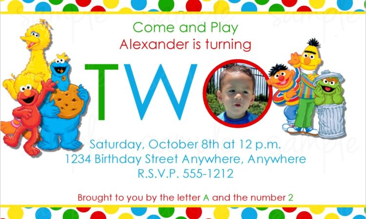 Etsy Sesame Street Invitations