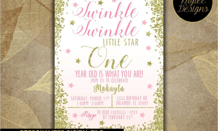 Etsy Twinkle Twinkle Little Star Invitation