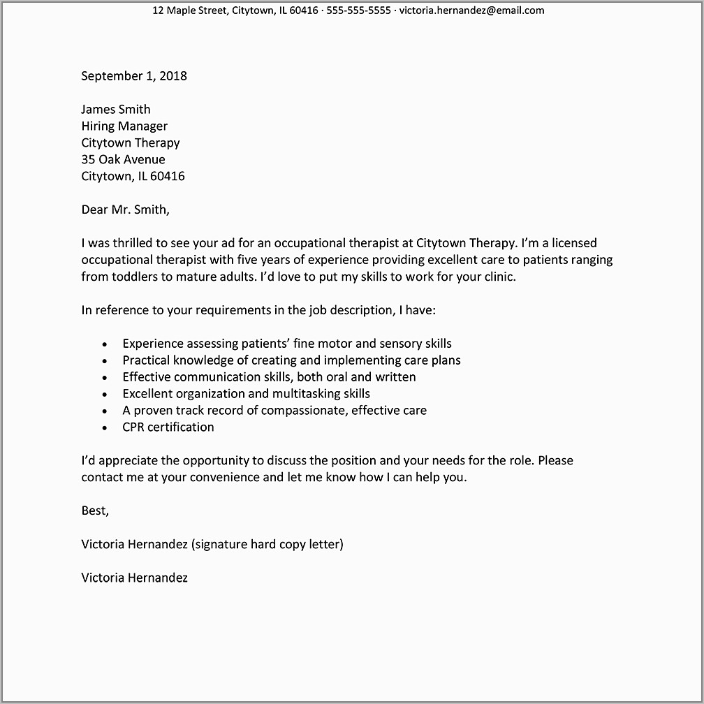 Example Cv And Cover Letter