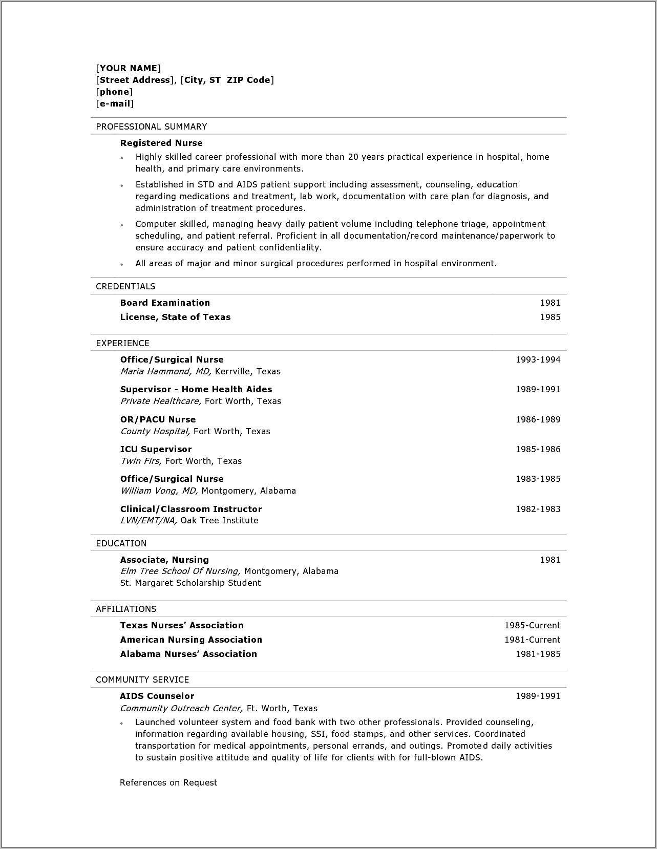 Example Of Nurse Practitioner Student Resume