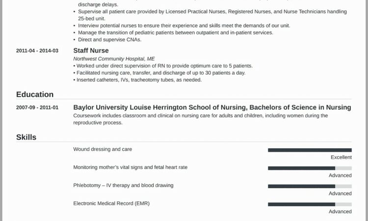 Example Of Resume For Nursing Student Graduate