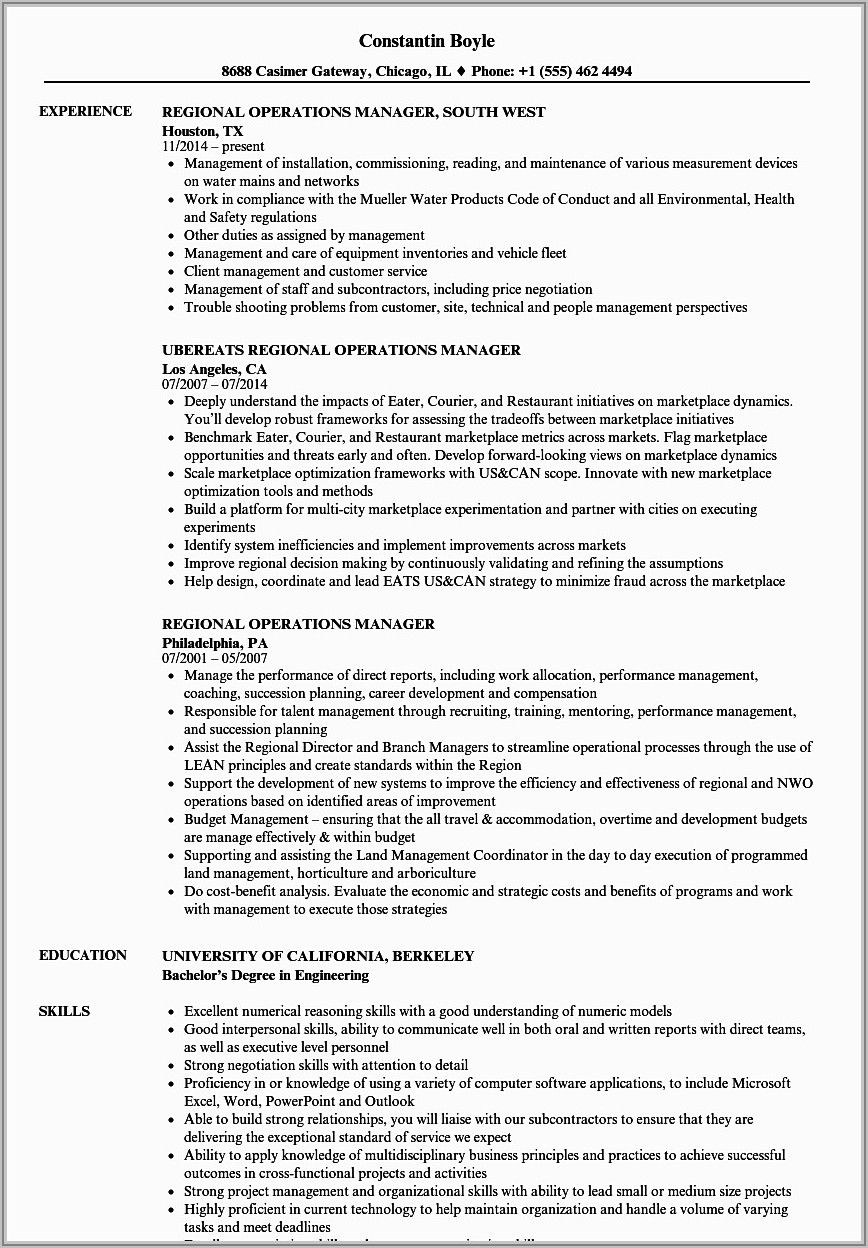Example Resume For Assistant Property Manager