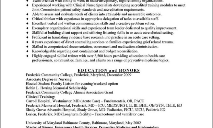 Examples Of Family Nurse Practitioner Resumes