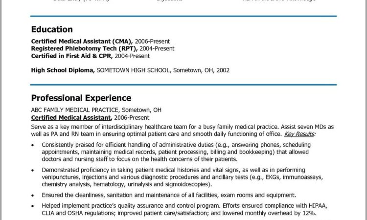 Examples Of Medical Administrative Assistant Resumes