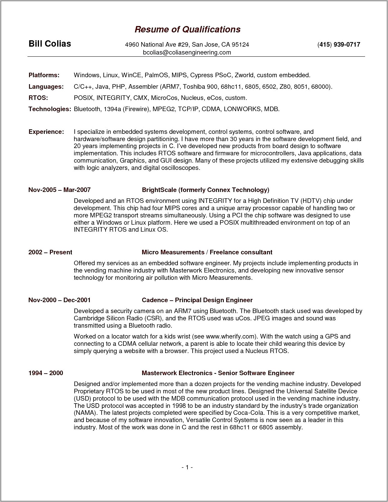 Examples Of Top Executive Resumes