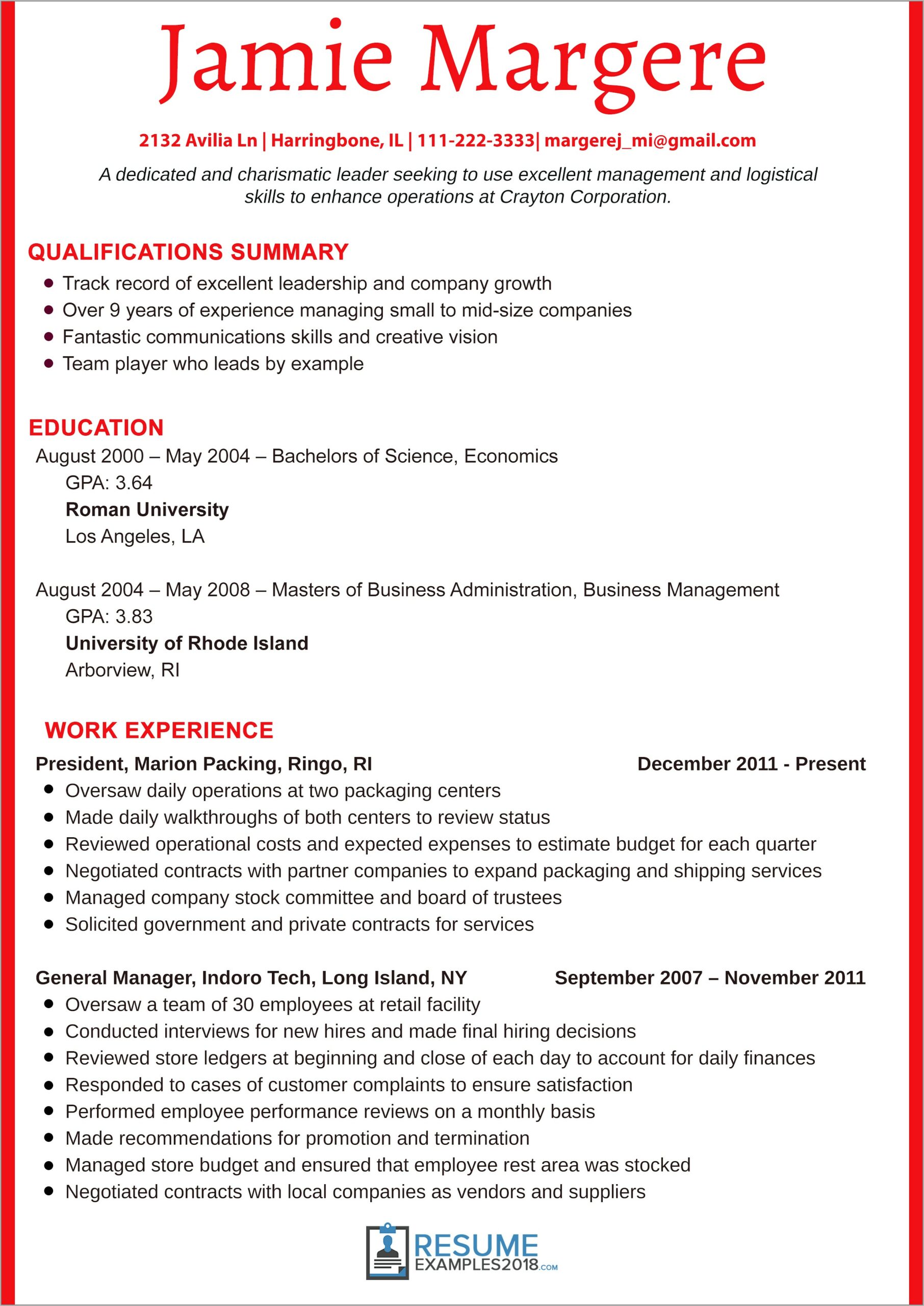 Executive Assistant Resume Examples Free