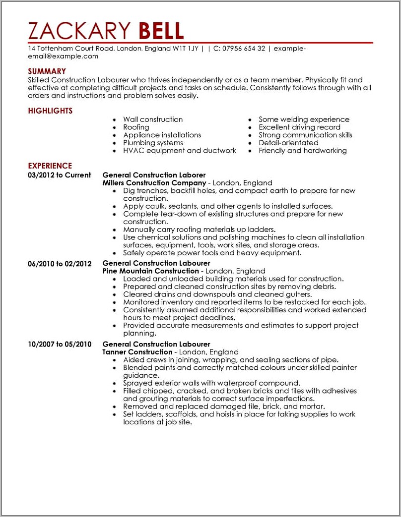 Executive Chef Resume Template Word