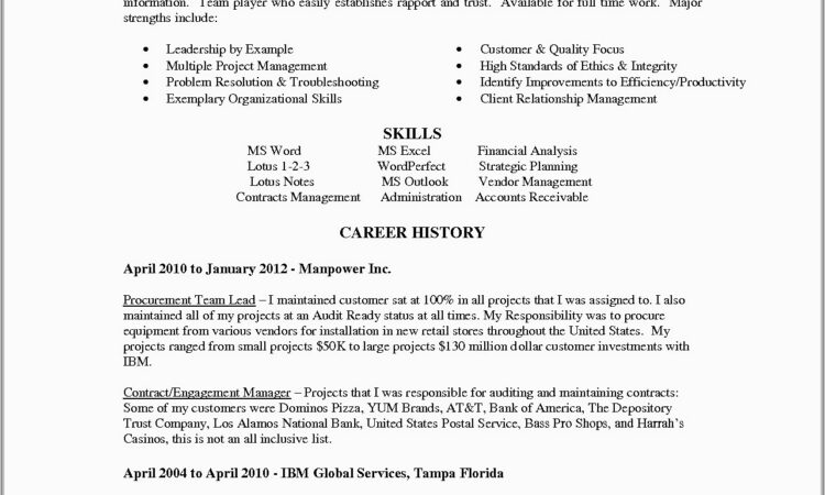 Executive Cv Template Free Download