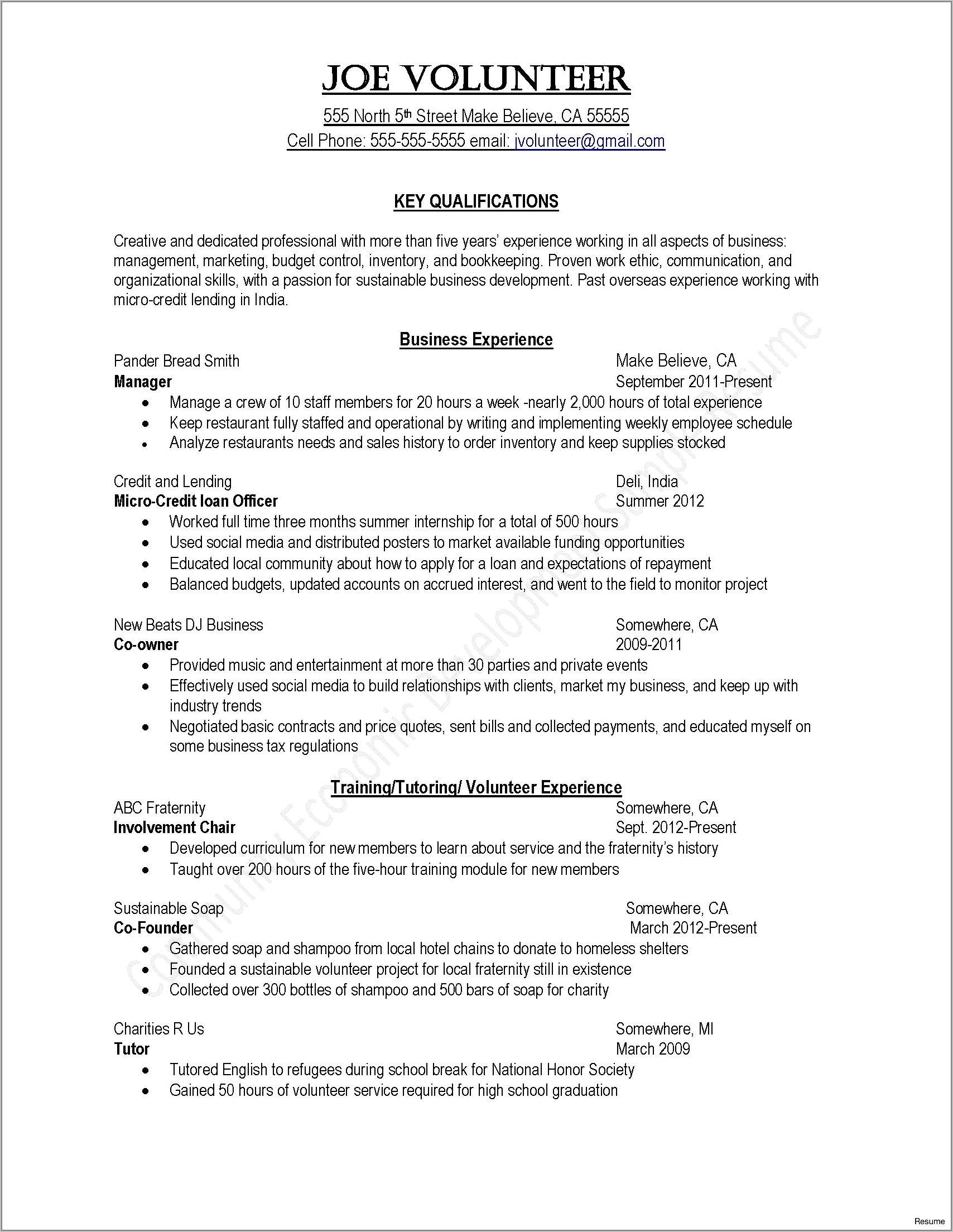 Executive Resume Formats And Examples