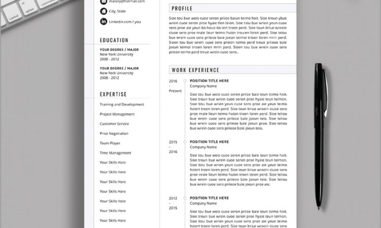 Executive Resume Template Docx