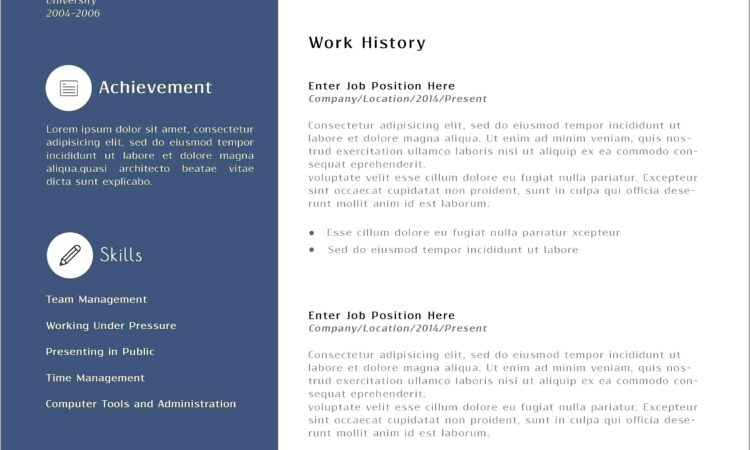 Executive Resume Template Free