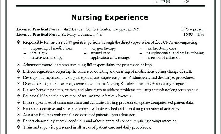 Experienced Registered Nurse Resume Template