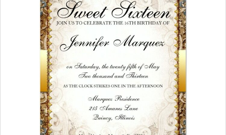 Fairytale Sweet Sixteen Invitations