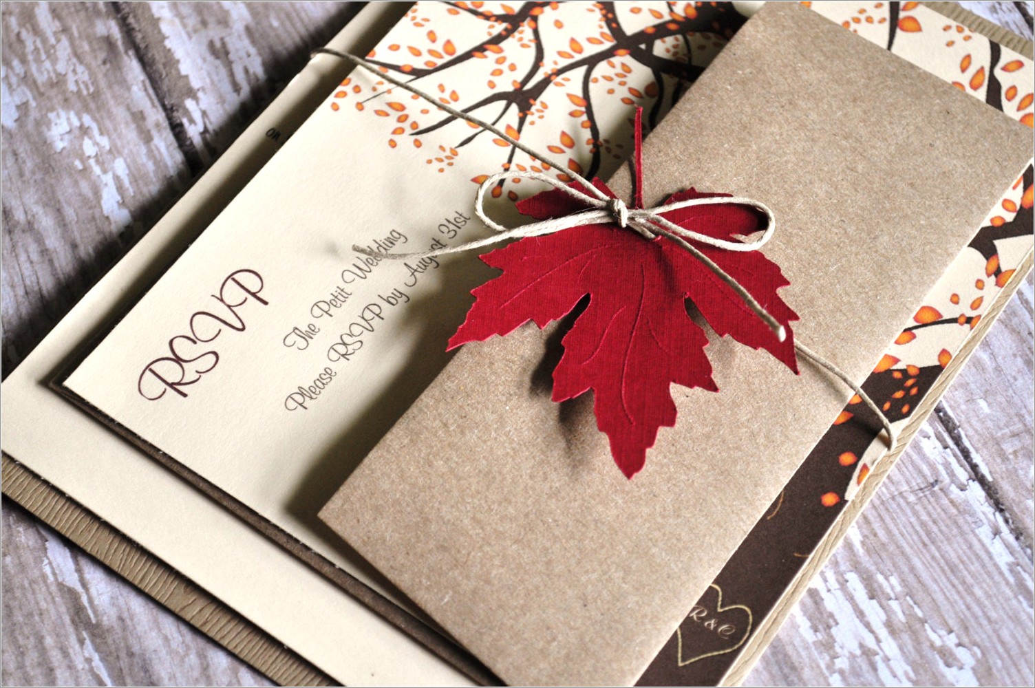 Fall Wedding Invitations Packages