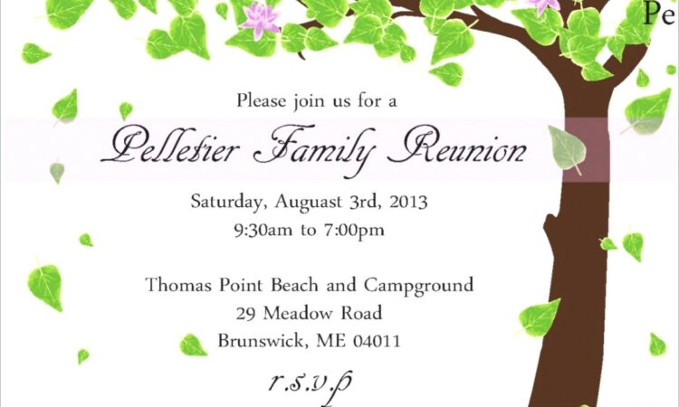 Family Reunion Invitation Templates