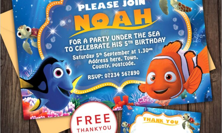 Finding Nemo Birthday Invitations