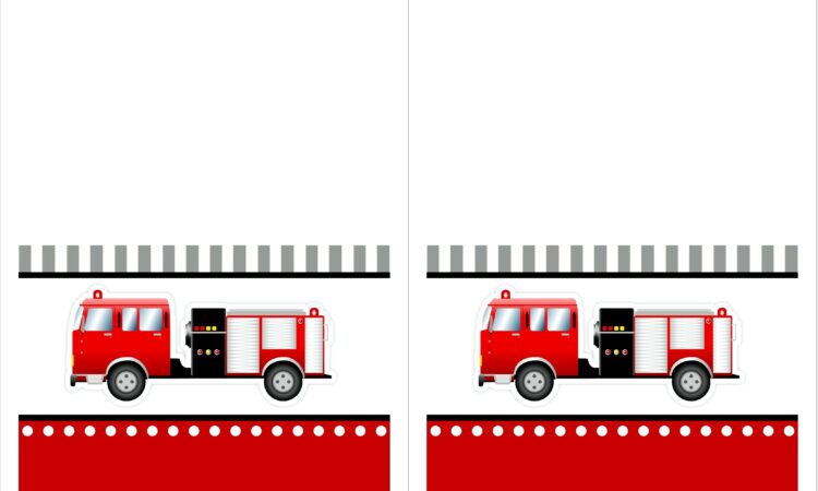 Fire Engine Invitations Template