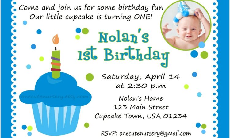 First Birthday Boy Invitation Wording