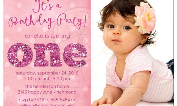 First Birthday Invitation Card Template Free Download