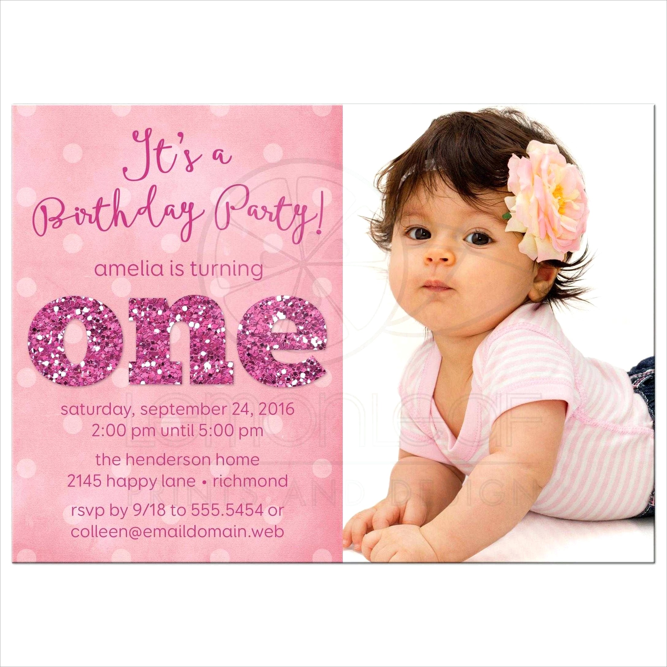 First Birthday Invitation Card Template Free Download