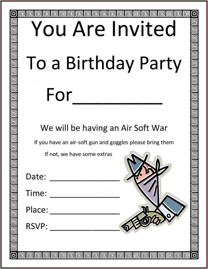 First Birthday Invitation Templates Word