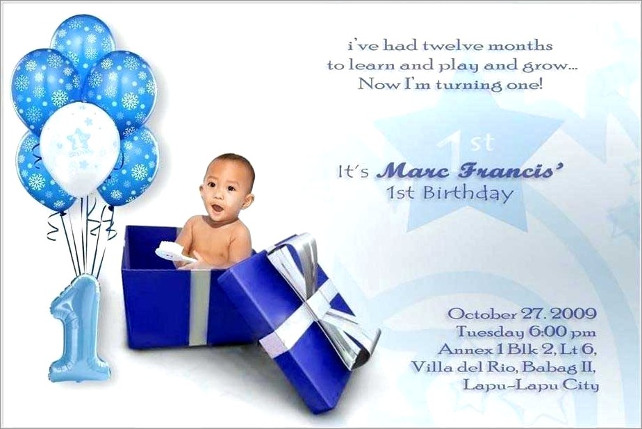 First Birthday Invitations Boy Online