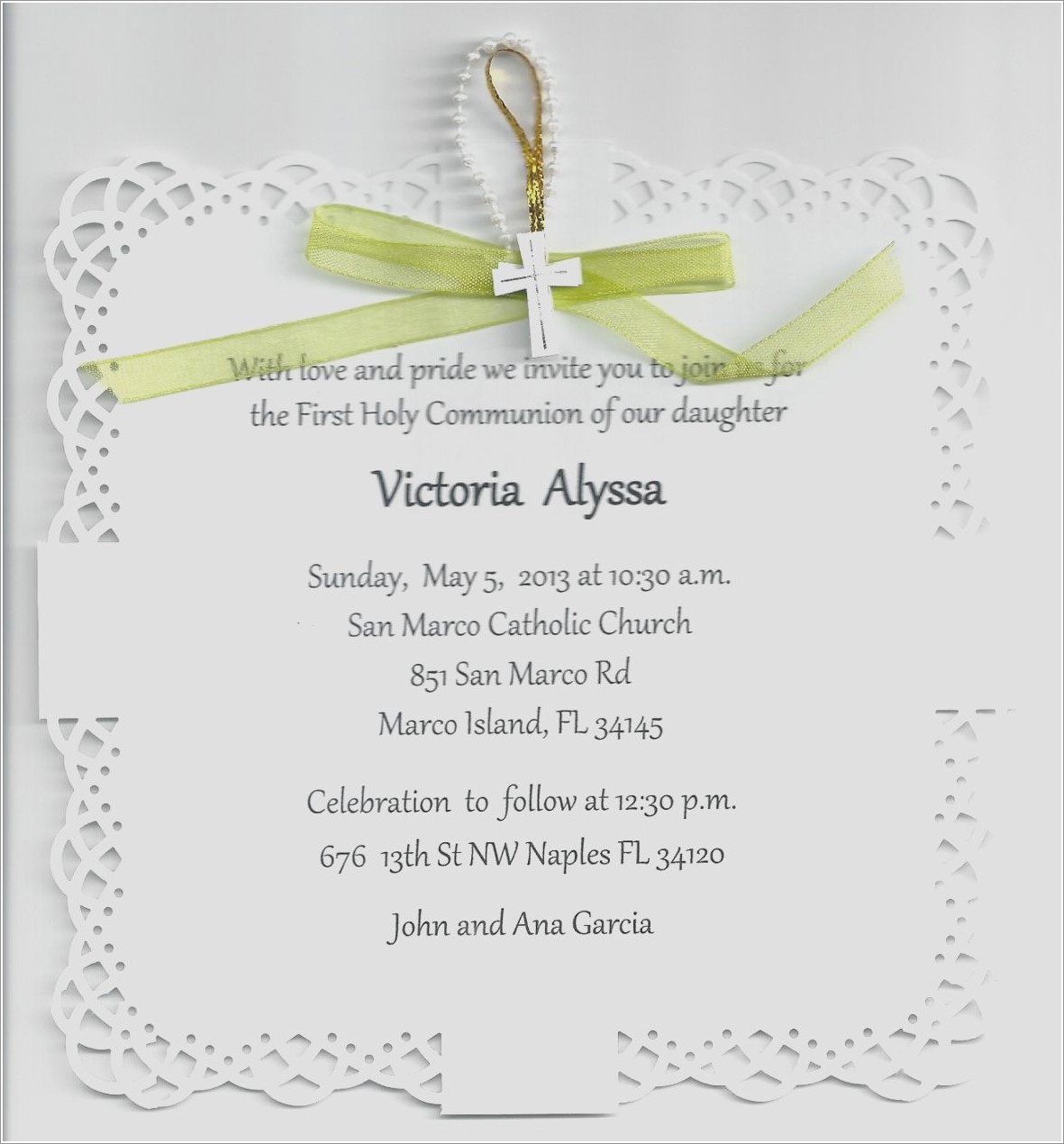 First Communion Invitations Walmart