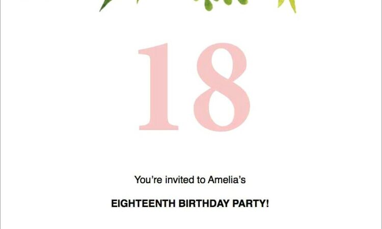 Floral Birthday Invitations Template