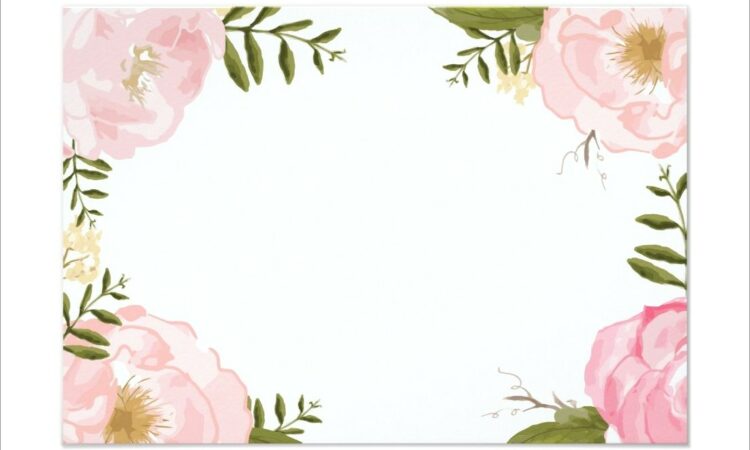 Floral Invitation Card Blank