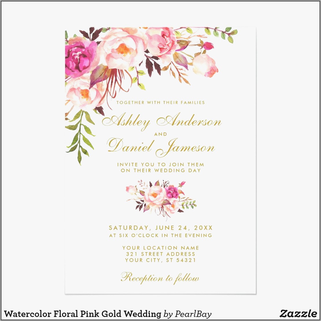 Floral Invitation Card Template Blank