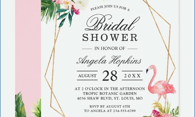 Floral Invitation Template Landscape