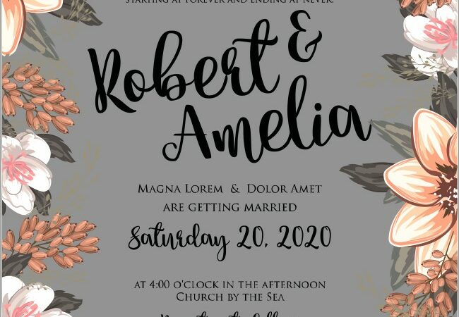 Floral Wedding Invitations Png