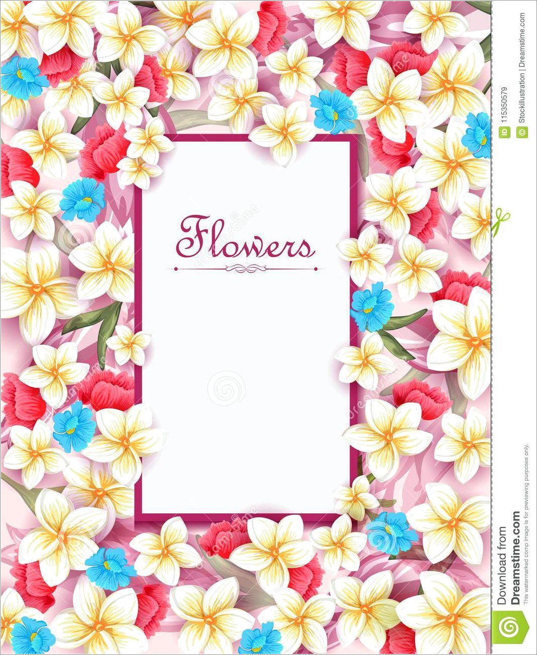 Flower Background For Invitation Card