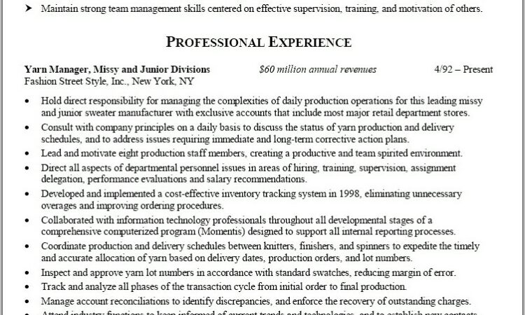 Food Quality Assurance Manager Resume